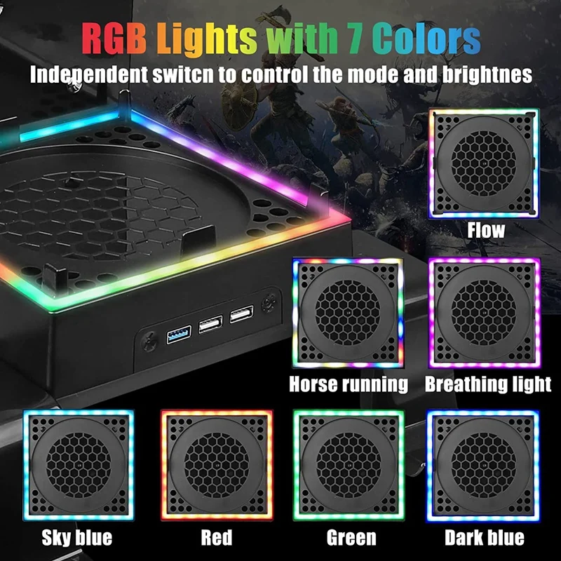 Настенное крепление охлаждающего вентилятора Настенное крепление для Xbox Series X с охлаждающим вентилятором и 3-мя USB-портами, держатель игрового контроллера, вешалка для наушников, настенная вешалка
Настенное крепление охлаждающего вентилятора Настенное крепление для Xbox Series X с охлаждающим вентилятором и 3-мя USB-портами, держатель игрового контроллера, вешалка для наушников, настенная вешалка