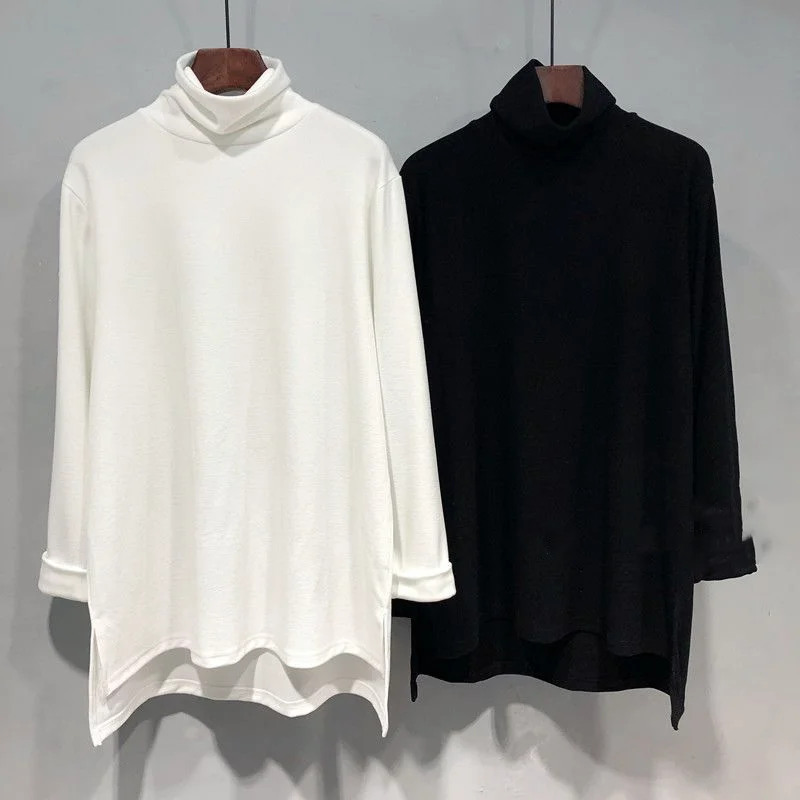 Autumn Winter Solid Color Fashion Long Sleeve T-shirt Women High Street Casual All-match Pullovers Mid-length Plus Velvet Tops
Autumn Winter Solid Color Fashion Long Sleeve T-shirt Women High Street Casual All-match Pullovers Mid-length Plus Velvet Tops