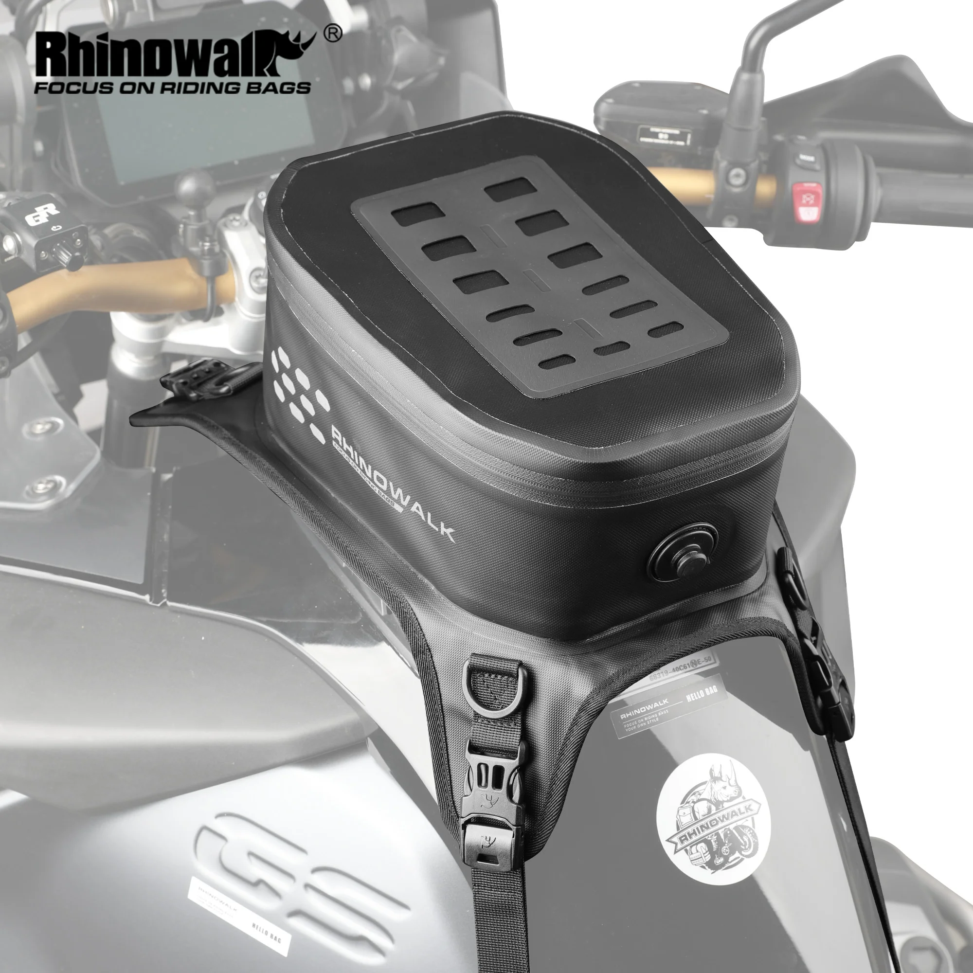 Rhinowalk Motorcycle Tank Bag Waterproof Front Backpack 5.6 L Magnetic Flap Detachable Lid
Rhinowalk Motorcycle Tank Bag Waterproof Front Backpack 5.6 L Magnetic Flap Detachable Lid