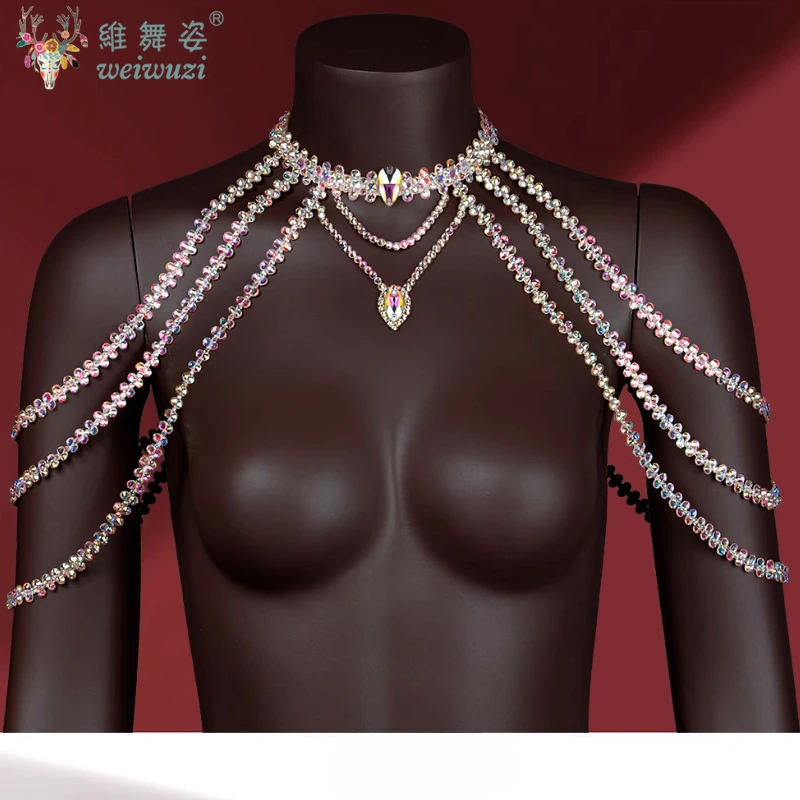 Belly Dance Necklace Customization Performance Accessories Oriental Dancing Female High-End Profession Competition Diamond Chain 
Belly Dance Necklace Customization Performance Accessories Oriental Dancing Female High-End Profession Competition Diamond Chain