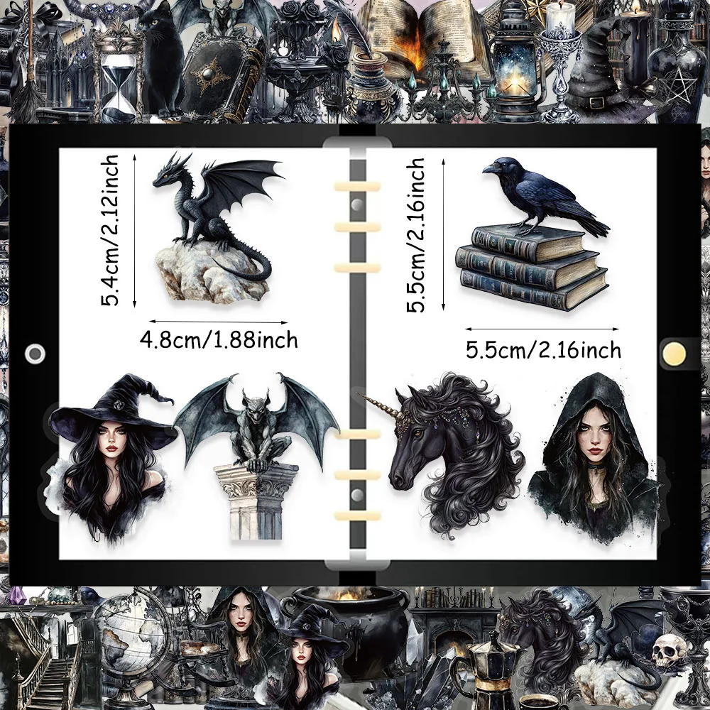 50PCS Retro Black Magic Graffiti PET Material Stickers Notebook Desktop Handbooks Decorative Waterproof Stickers
50PCS Retro Black Magic Graffiti PET Material Stickers Notebook Desktop Handbooks Decorative Waterproof Stickers