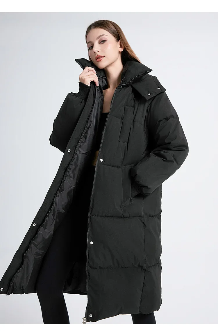 Down Cotton Padded Warm Thick Outerwear Long Sleeve Color Fashionable Women's Winter Long Coat Loose Fit Knee-Length
Down Cotton Padded Warm Thick Outerwear Long Sleeve Color Fashionable Women's Winter Long Coat Loose Fit Knee-Length