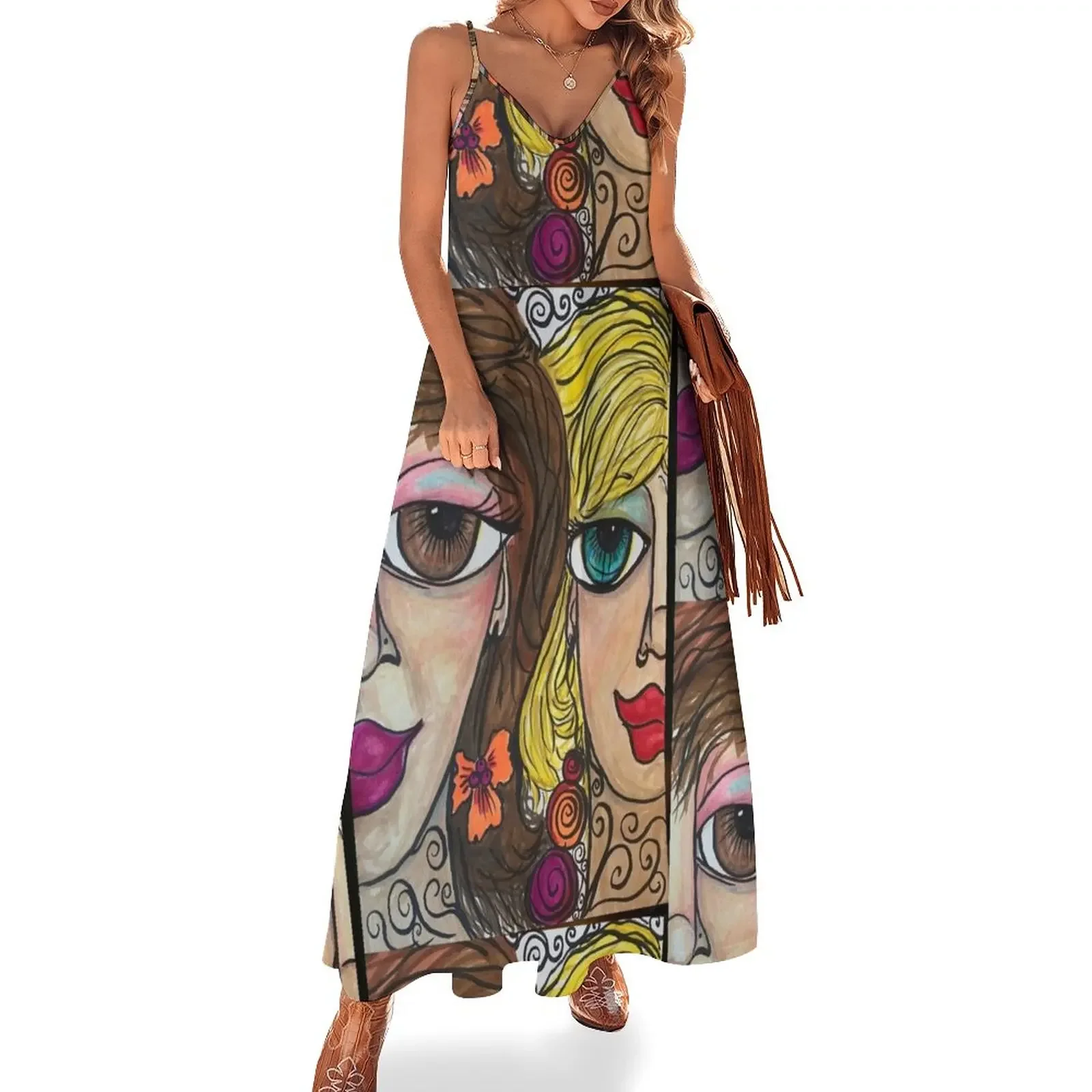 Old Friends Sleeveless Dress Female clothing Party dresses loose summer dress clothes Dress
Old Friends Sleeveless Dress Female clothing Party dresses loose summer dress clothes Dress