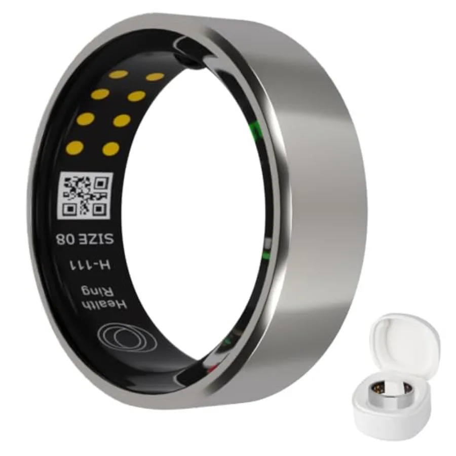 Smart Ring Health Tracker with Free Subscription Fitness Sleep Heart Rate Blood Oxygen Tracking Ring with Charging Case Great G
Smart Ring Health Tracker with Free Subscription Fitness Sleep Heart Rate Blood Oxygen Tracking Ring with Charging Case Great G