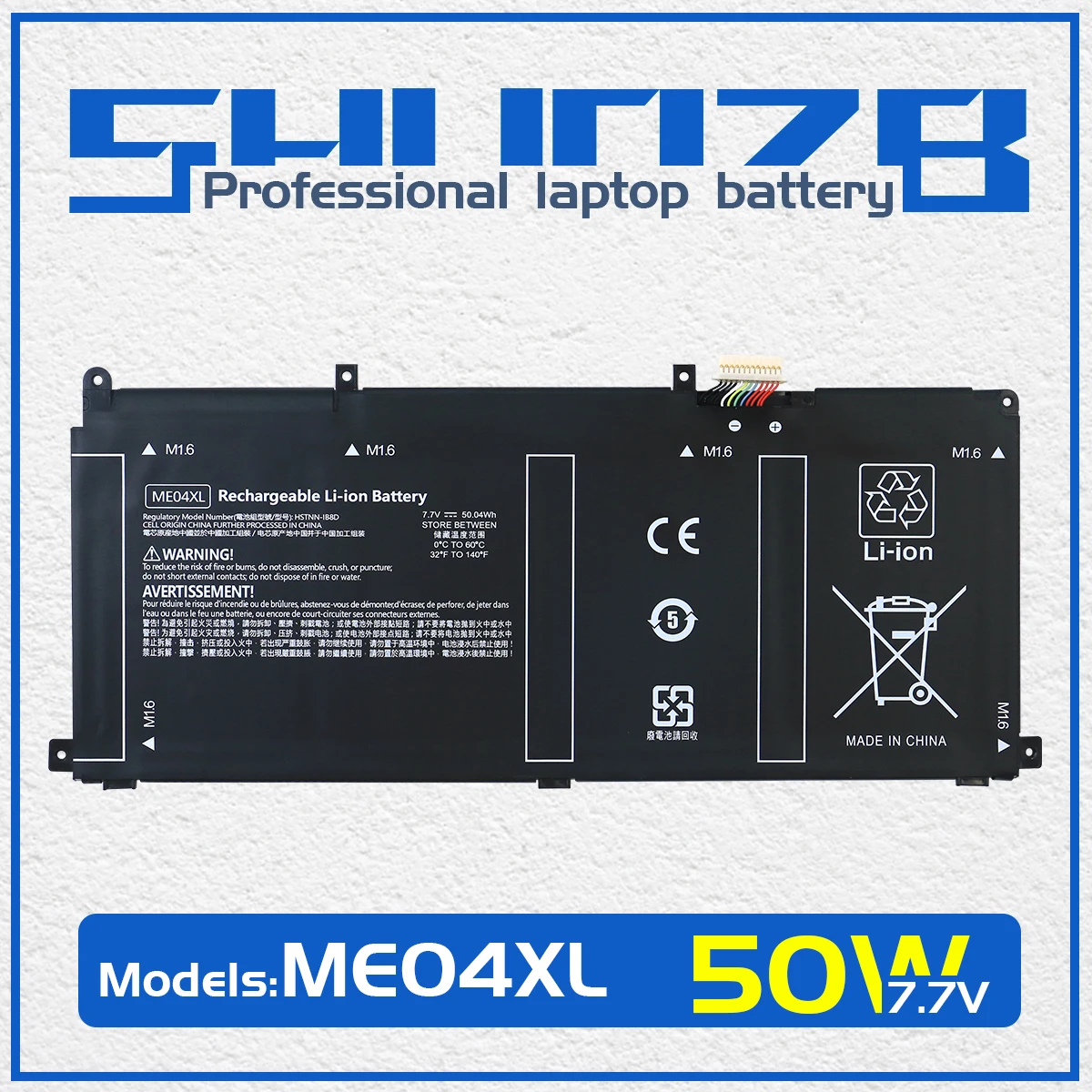 SHUOZB ME04XL Аккумулятор для ноутбука HP ELITE x2 1013 G3 HSTNN-IB8D 937519 -1С1 937434 -855 937519 -171 Ноутбук 7,7 В 50,04 Втч 6500 мАч
SHUOZB ME04XL Аккумулятор для ноутбука HP ELITE x2 1013 G3 HSTNN-IB8D 937519 -1С1 937434 -855 937519 -171 Ноутбук 7,7 В 50,04 Втч 6500 мАч