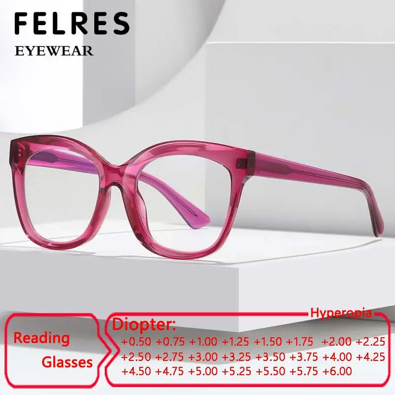 Fashion Reading Glasses Ladies On Strength Classic Anti Blue Light Large Square Brown Eyeglasses Computer Presbyopia Eyewear
Fashion Reading Glasses Ladies On Strength Classic Anti Blue Light Large Square Brown Eyeglasses Computer Presbyopia Eyewear