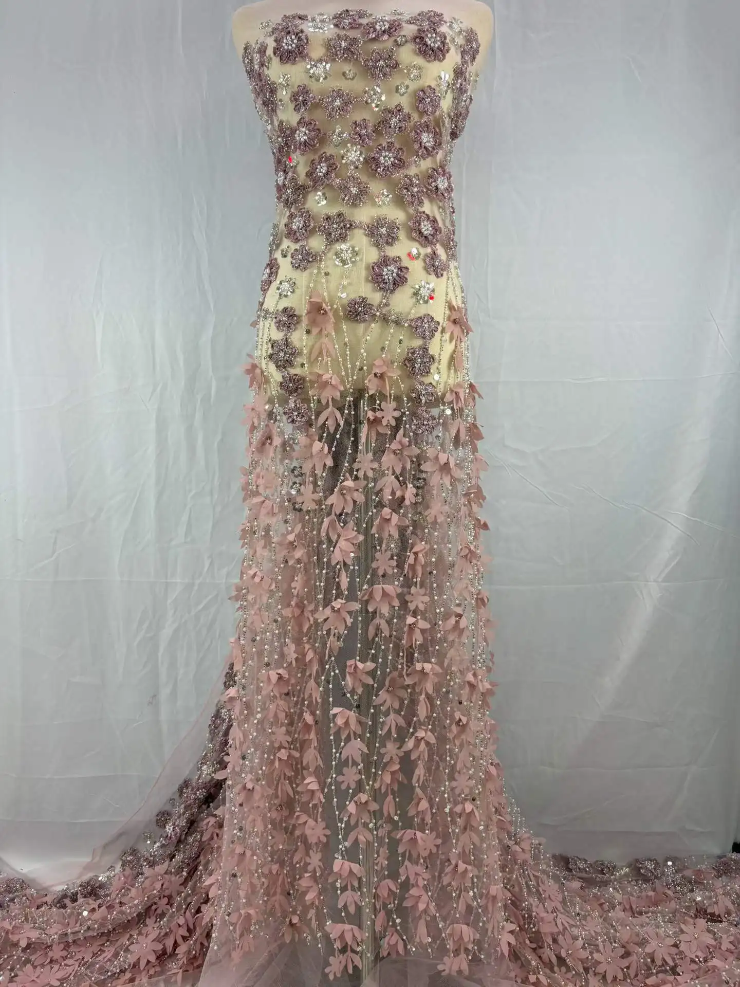 3D Flower Lace Fabric 2026 High Quality French Beaded Embroidery Tulle African Fabrics 5 yards for Wedding Party Dress Sewing
3D Flower Lace Fabric 2026 High Quality French Beaded Embroidery Tulle African Fabrics 5 yards for Wedding Party Dress Sewing