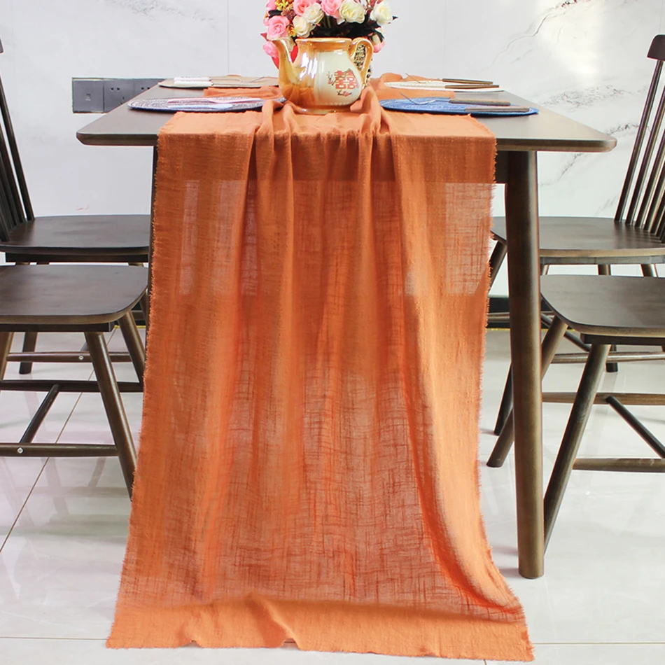 Handmade Dinner Table Runner Gauze Cotton Stone Washed Fabric Rustic Country Boho Beach Shabby Chic Wedding Christmas Decor
Handmade Dinner Table Runner Gauze Cotton Stone Washed Fabric Rustic Country Boho Beach Shabby Chic Wedding Christmas Decor