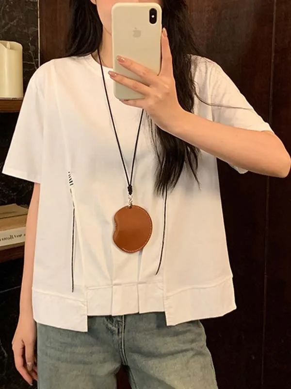 Summer New Style Women's T-shirt Korean Design Color Block Casual Short Sleeve Breathable Comfortable Fashionable All-Match
Summer New Style Women's T-shirt Korean Design Color Block Casual Short Sleeve Breathable Comfortable Fashionable All-Match