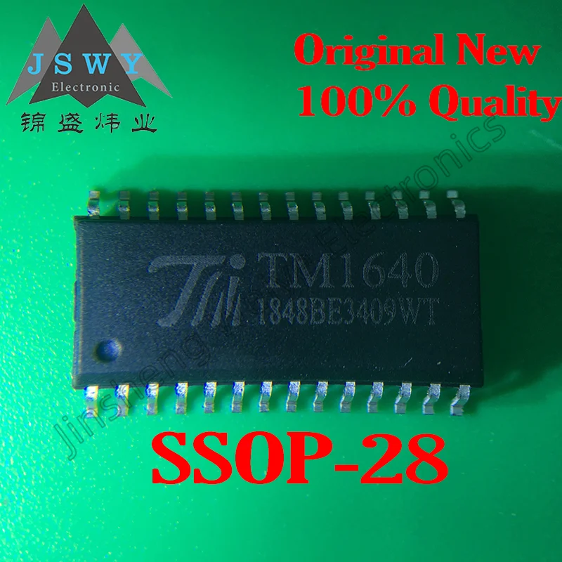 (1-10-50PCS) TM1640 SSOP-28 Original 100% LED Driver Control Circuit IC CMOS Process 2-wire Serial Interface In Stock
(1-10-50PCS) TM1640 SSOP-28 Original 100% LED Driver Control Circuit IC CMOS Process 2-wire Serial Interface In Stock