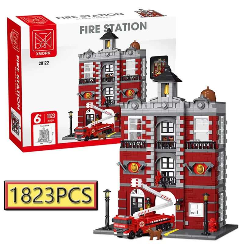1823PCS MOC European Style Retro Fire Station Model DIY Building Blocks City Street Scene Children's Educational Puzzle Toy
1823PCS MOC European Style Retro Fire Station Model DIY Building Blocks City Street Scene Children's Educational Puzzle Toy