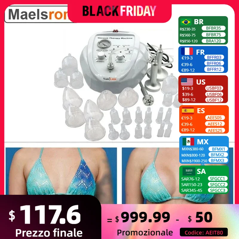 24 Cups Vacuum Treatment Device For Easy Operat Slimming Lymphatic Drainage Breast Massager Enlargement Enhancement Butt Lifting
24 Cups Vacuum Treatment Device For Easy Operat Slimming Lymphatic Drainage Breast Massager Enlargement Enhancement Butt Lifting