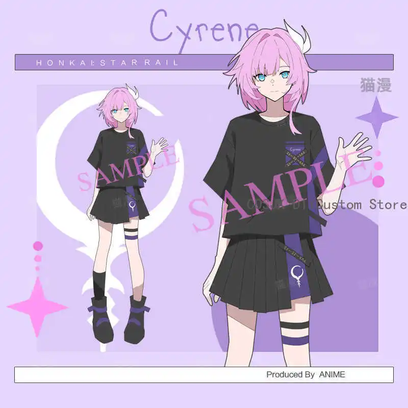 Honkai:Star Rail Cyrene PhiLia093 Game Short Sleeve T-shirt Tops Skirt Student Costume Summer Tee Girl Uniform Daily Suit
Honkai:Star Rail Cyrene PhiLia093 Game Short Sleeve T-shirt Tops Skirt Student Costume Summer Tee Girl Uniform Daily Suit