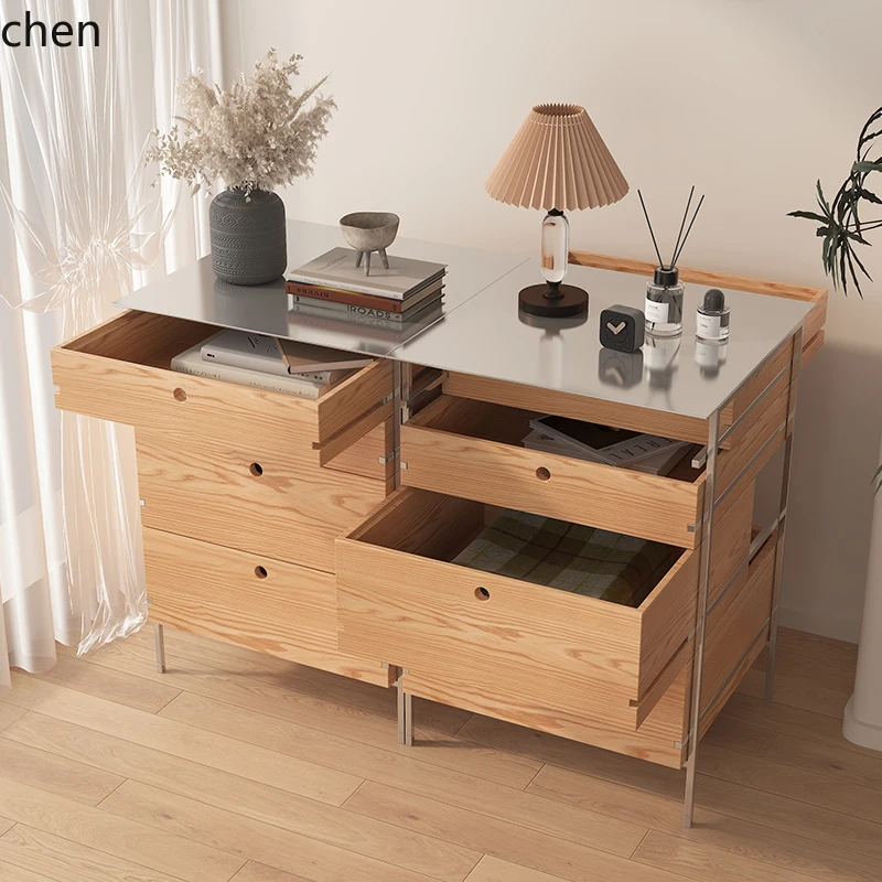 ZML Simple Stainless Steel Chest of Drawers Living Room Sideboard Modern Drawer Solid Wood Storage Cabinet
ZML Simple Stainless Steel Chest of Drawers Living Room Sideboard Modern Drawer Solid Wood Storage Cabinet