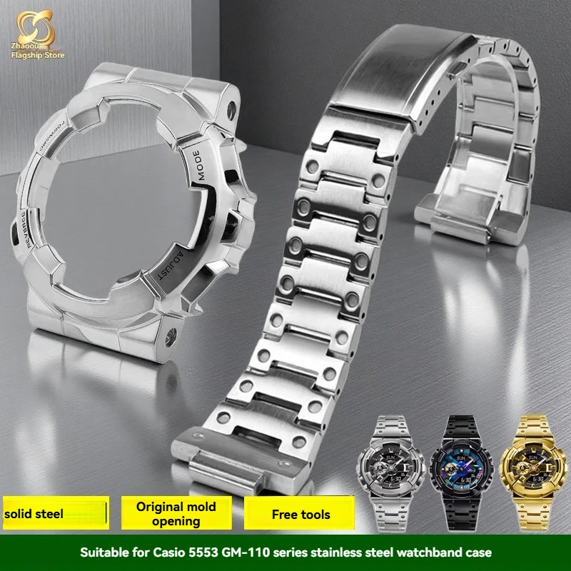 For Casio Small Cannon 5553 GM-110 Series Modified Metal Case High Quality Stainless Steel Strap Silver Black Gold Accessories
For Casio Small Cannon 5553 GM-110 Series Modified Metal Case High Quality Stainless Steel Strap Silver Black Gold Accessories