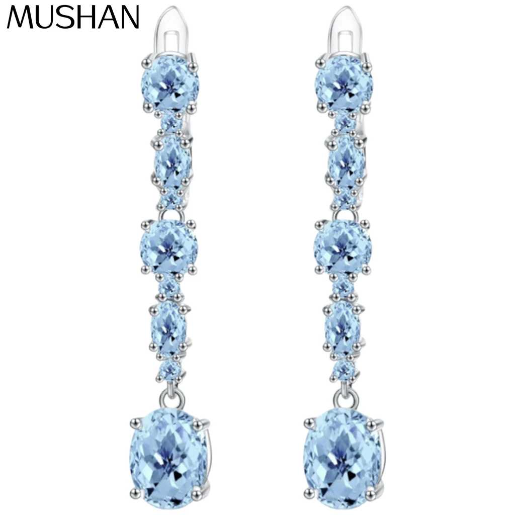 MUSHAN Custom Jewelry 925 Sterling Silver Earrings Lab Blue Ruby Oval Romantic Gift for Women 18K Gold Plated Anniversary
MUSHAN Custom Jewelry 925 Sterling Silver Earrings Lab Blue Ruby Oval Romantic Gift for Women 18K Gold Plated Anniversary