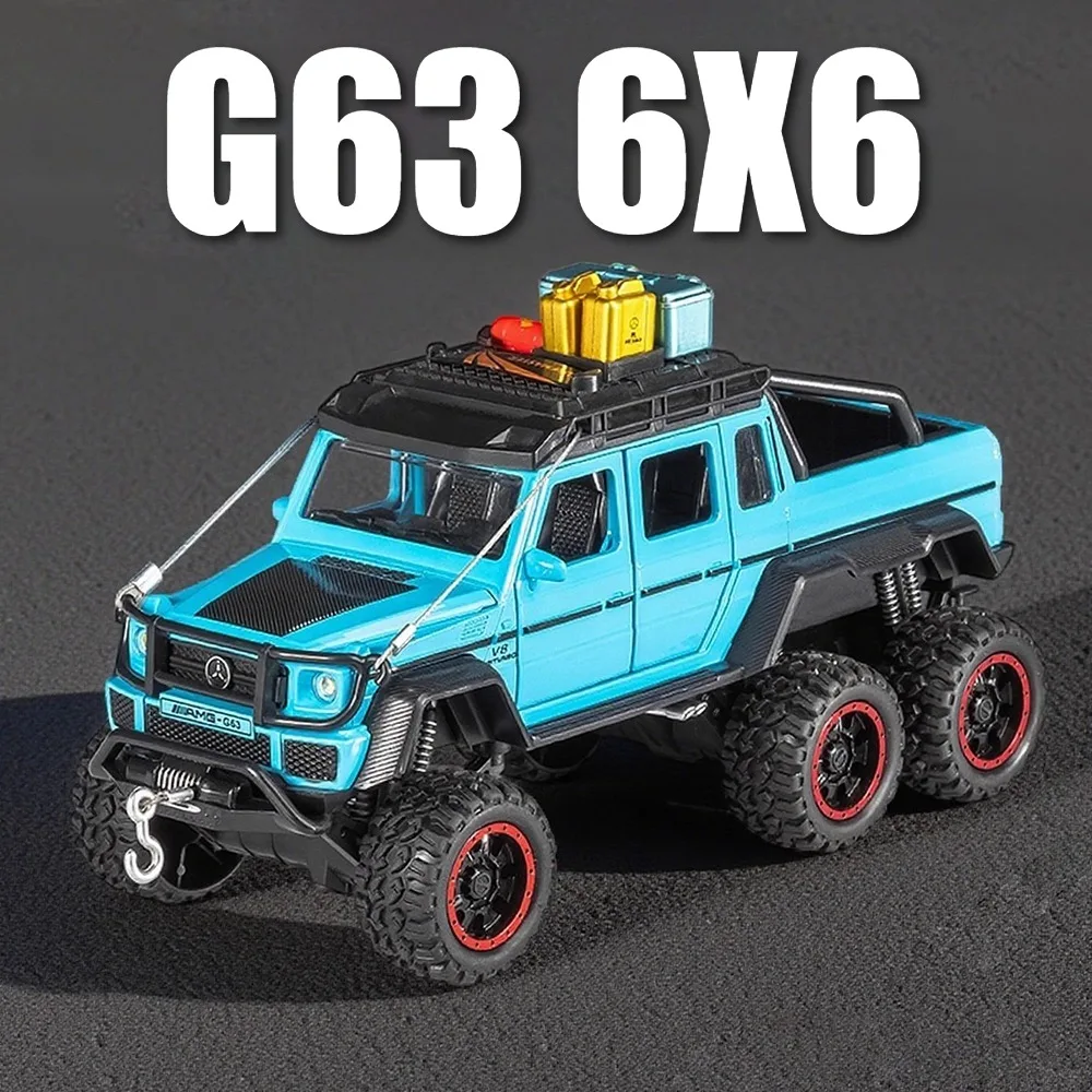 1:24 G63 6X6 GLS63 Sports Car Model Alloy Diecast Simulation Pull Back Sound Light Vehicles Toys Models for Children's Gifts
1:24 G63 6X6 GLS63 Sports Car Model Alloy Diecast Simulation Pull Back Sound Light Vehicles Toys Models for Children's Gifts