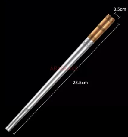 316L stainless steel chopsticks for household high-end food grade silver iron chopsticks, anti slip and anti mold 
316L stainless steel chopsticks for household high-end food grade silver iron chopsticks, anti slip and anti mold