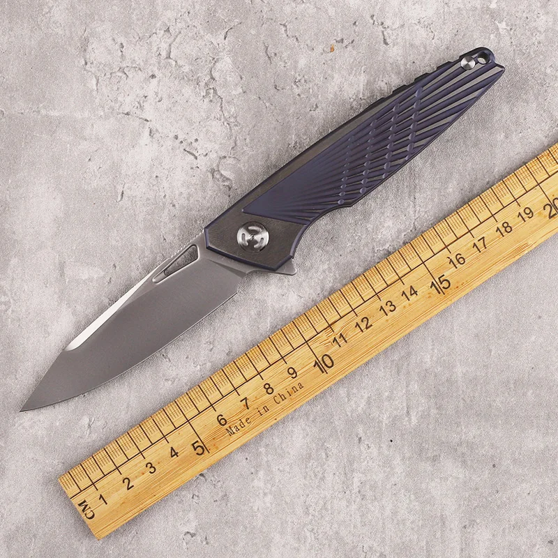 M390 Powder Steel Titanium Alloy Color Handle Outdoor Hunting Camping Survival Multi-Purpose EDC Folding Knife
M390 Powder Steel Titanium Alloy Color Handle Outdoor Hunting Camping Survival Multi-Purpose EDC Folding Knife