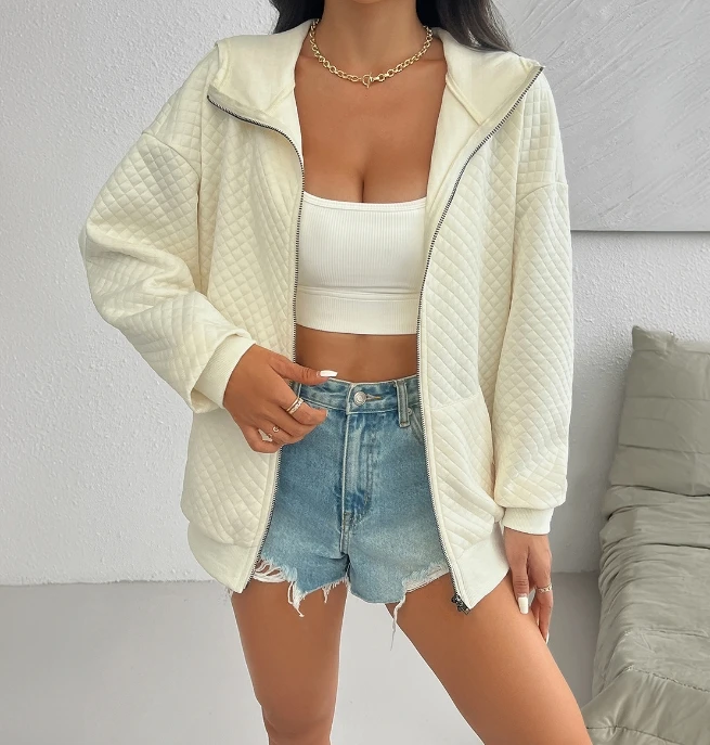 Fashionable New Jacket Temperament Casual Loose Zipper Cardigan Hooded Jacket Simple and Personalized Jacket
Fashionable New Jacket Temperament Casual Loose Zipper Cardigan Hooded Jacket Simple and Personalized Jacket