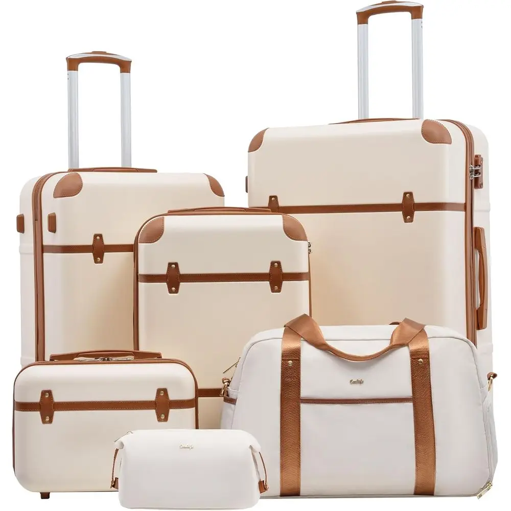 6-Piece Hardshell Spinner Luggage Set with TSA Lock for Carry-On Travel
6-Piece Hardshell Spinner Luggage Set with TSA Lock for Carry-On Travel