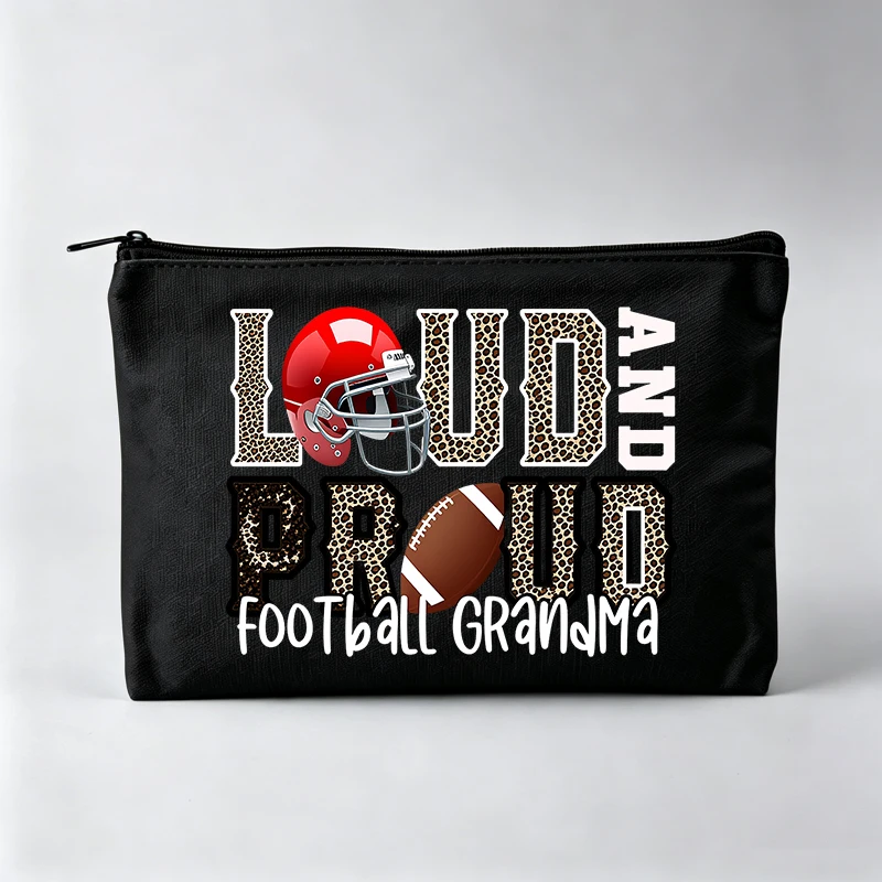 Grandma's Football Themed Cosmetic Bag with Helmet Print, Sports Inspired Makeup Pouch for Game Day
Grandma's Football Themed Cosmetic Bag with Helmet Print, Sports Inspired Makeup Pouch for Game Day