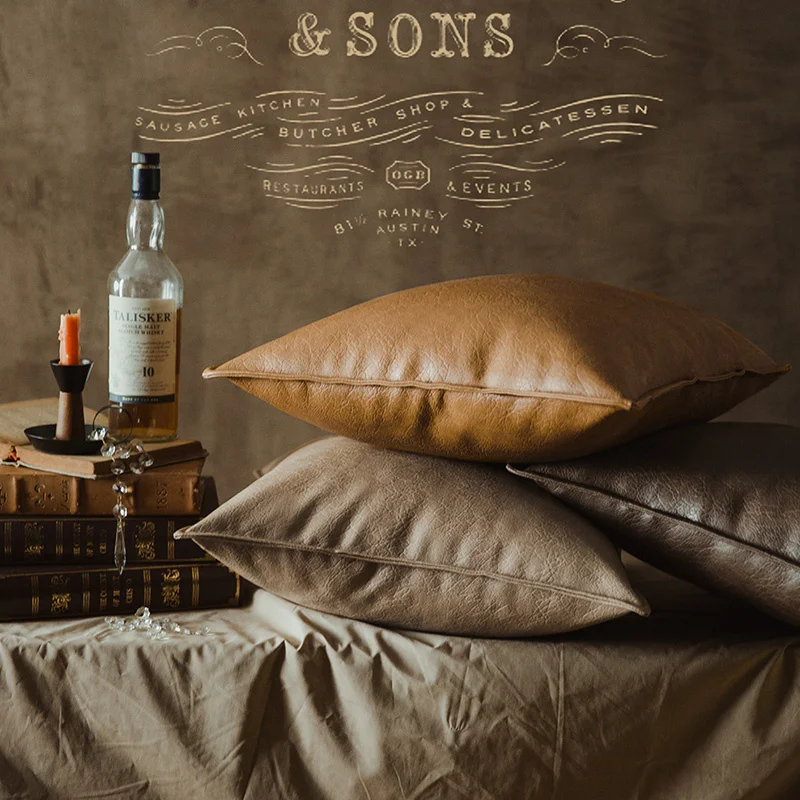 Light Luxury Simulated Leather Pillow Cover Dakimakura Retro Home Decor Items Room Sofa Decorative Cushions 45x45 Customization
Light Luxury Simulated Leather Pillow Cover Dakimakura Retro Home Decor Items Room Sofa Decorative Cushions 45x45 Customization
