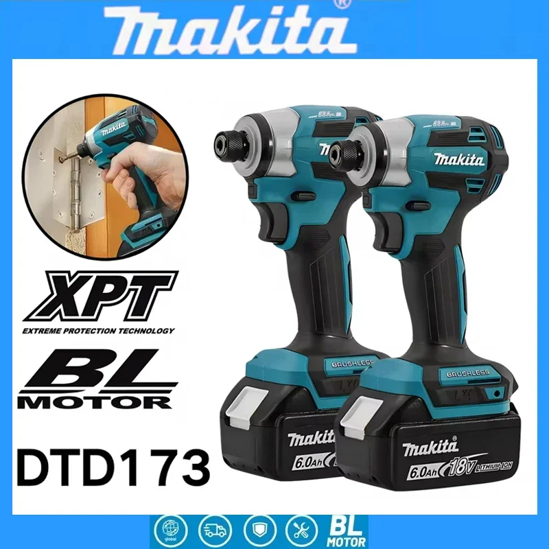 Бесщеточный электрический шуруповерт Makita DTD173 для авторемонта, ударный шуруповерт с крутящим моментом 220 Н·м, электроинструмент для Makita 18В
Бесщеточный электрический шуруповерт Makita DTD173 для авторемонта, ударный шуруповерт с крутящим моментом 220 Н·м, электроинструмент для Makita 18В