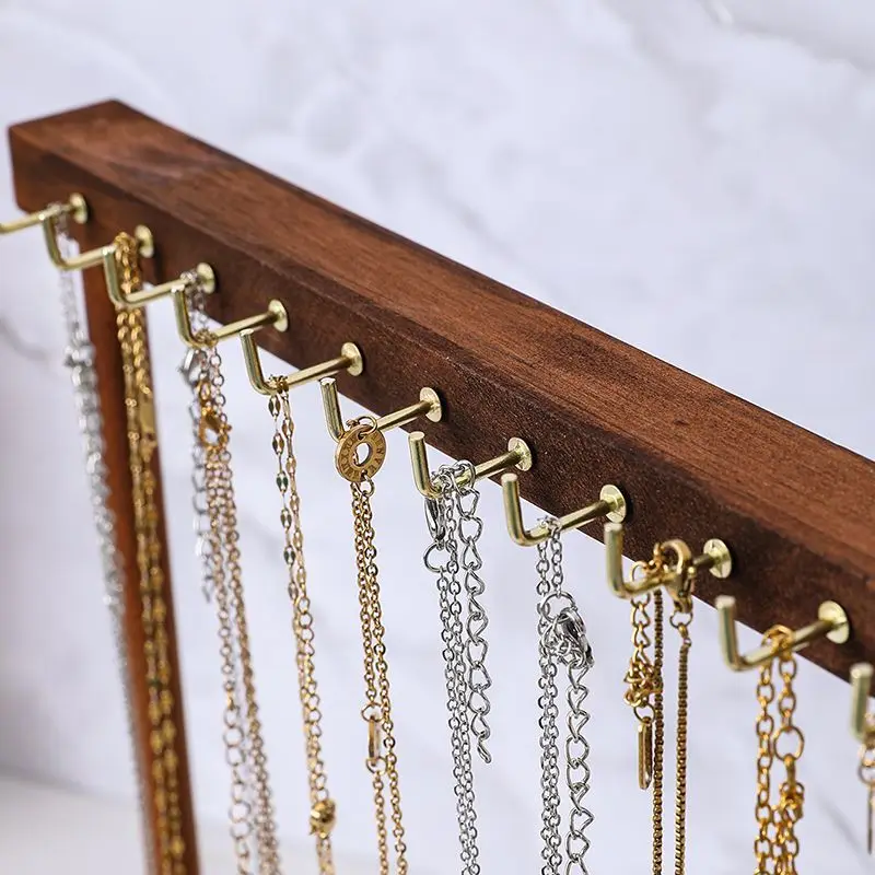 Jewelry Organizer Display Stand Solid Wood Necklace Hanging Countertop Rack For Chains Earrings Bracelets Showcase Storage Rack
Jewelry Organizer Display Stand Solid Wood Necklace Hanging Countertop Rack For Chains Earrings Bracelets Showcase Storage Rack