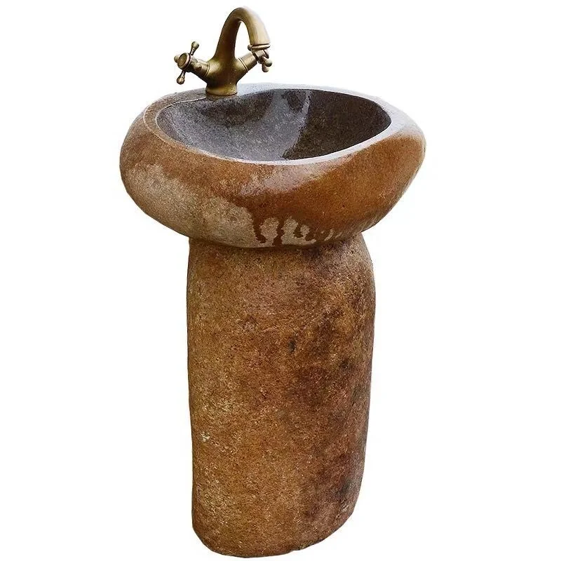 S*& Stone Outdoor River Stone Pedestal Basie Oval Pedestal Sink with Freestanding Installation for Bathroom Modern Design
S*& Stone Outdoor River Stone Pedestal Basie Oval Pedestal Sink with Freestanding Installation for Bathroom Modern Design