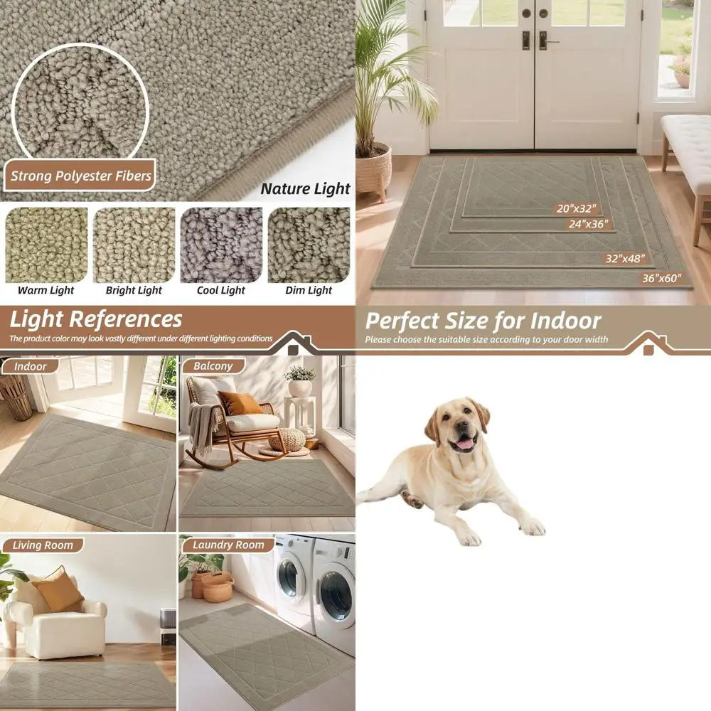 Large 36 x 60 Non-Slip Door Mat, Washable and Stain Resistant, Ideal for Entryways, Mud, Wet Shoes and Paws, Beige
Large 36 x 60 Non-Slip Door Mat, Washable and Stain Resistant, Ideal for Entryways, Mud, Wet Shoes and Paws, Beige