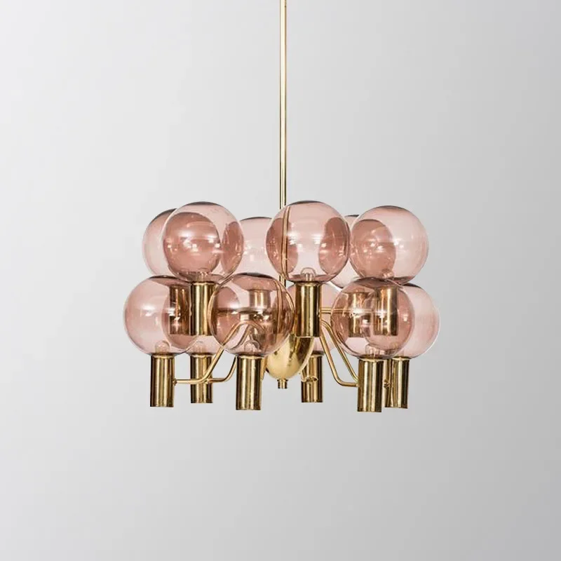 Bedroom Pink Glass Pendant Light Post Modern Minimalist LED Lamp Luxurious Living Room Model Room Decoration Suspension Light
Bedroom Pink Glass Pendant Light Post Modern Minimalist LED Lamp Luxurious Living Room Model Room Decoration Suspension Light