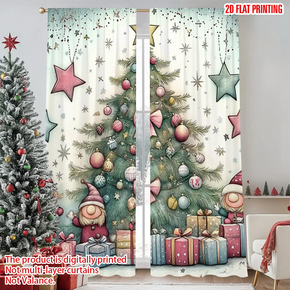 2pcs 2D flat printing Christmas Window Curtains Merry Christmas Melody Versatile Durable Polyester Without Electricity Spring
2pcs 2D flat printing Christmas Window Curtains Merry Christmas Melody Versatile Durable Polyester Without Electricity Spring