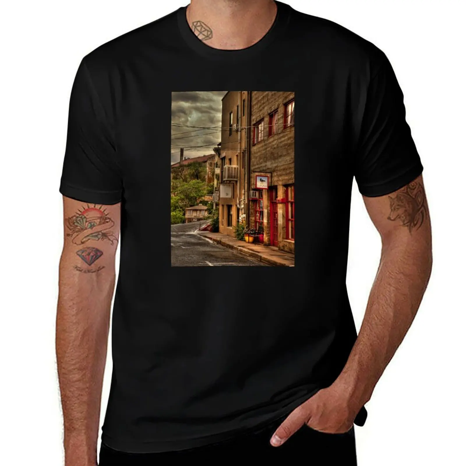 Stormy Street Of Jerome Arizona T-Shirt men t shirt cotton 100% black cotton t-shirt plain for man package
Stormy Street Of Jerome Arizona T-Shirt men t shirt cotton 100% black cotton t-shirt plain for man package