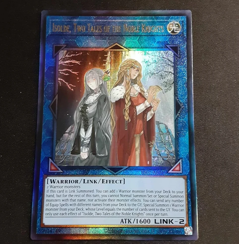 Yugioh KONAMI Duel Monsters ES01-AE045 Isolde, Two Tales of the Noble Knights Ultimate Rare Asian English Collection Mint Card
Yugioh KONAMI Duel Monsters ES01-AE045 Isolde, Two Tales of the Noble Knights Ultimate Rare Asian English Collection Mint Card