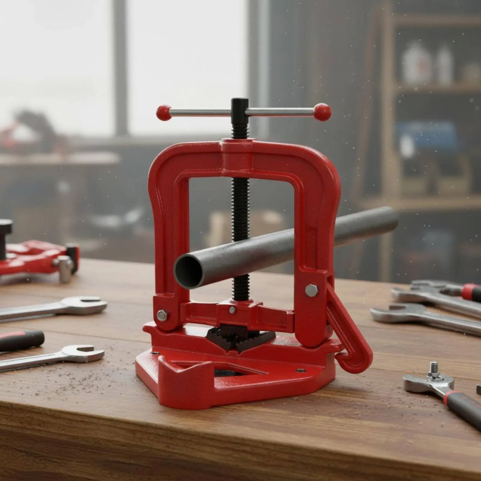 Heavy Duty Pipe Vise Stable Grip Plumber Vise Clamping Tool Adjustable Clamp Workbench Vice Forged Steel for Plumbers, Workshop
Heavy Duty Pipe Vise Stable Grip Plumber Vise Clamping Tool Adjustable Clamp Workbench Vice Forged Steel for Plumbers, Workshop