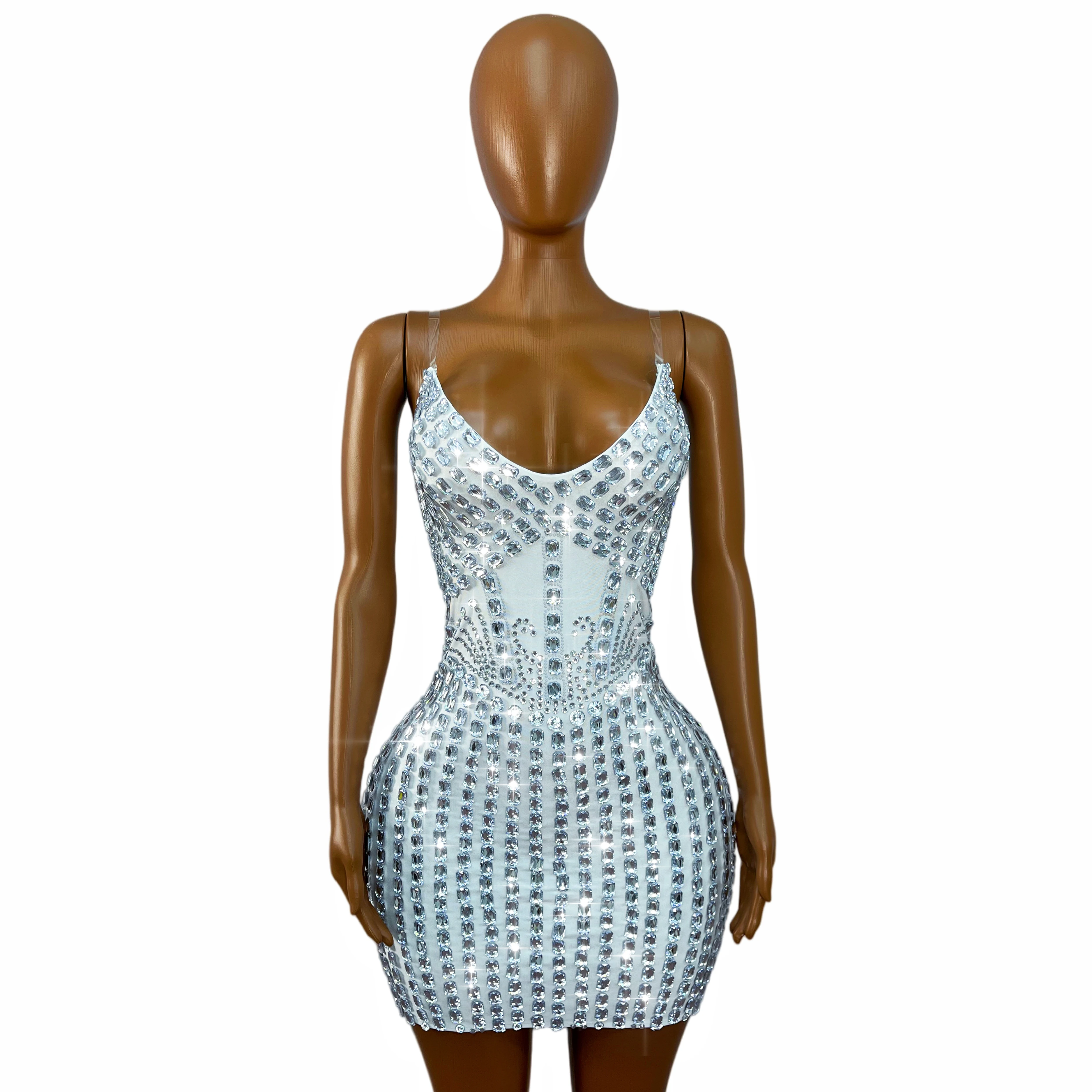 Twinkling Rhinestones Trim fit Suspenders Dress Women's Elegant Evening Outfit Party Celebrate Fashion Show Gown Yuandunpai
Twinkling Rhinestones Trim fit Suspenders Dress Women's Elegant Evening Outfit Party Celebrate Fashion Show Gown Yuandunpai