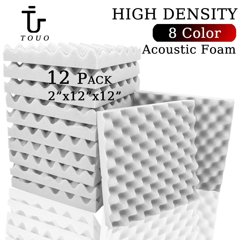 TOUO Acoustic Insulation 12 Pcs Soundproof Foam Panels Sound Absorbing Material Studio Absorption Treatment
TOUO Acoustic Insulation 12 Pcs Soundproof Foam Panels Sound Absorbing Material Studio Absorption Treatment