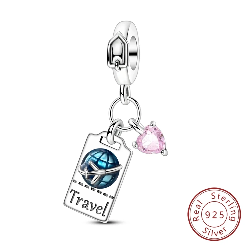 Classic 100% Sterling Silver Earth,Airplane & Love Travel Dangle Charm Fits Brand 3mm Bracelet DIY Jewelry Gift Accessories
Classic 100% Sterling Silver Earth,Airplane & Love Travel Dangle Charm Fits Brand 3mm Bracelet DIY Jewelry Gift Accessories