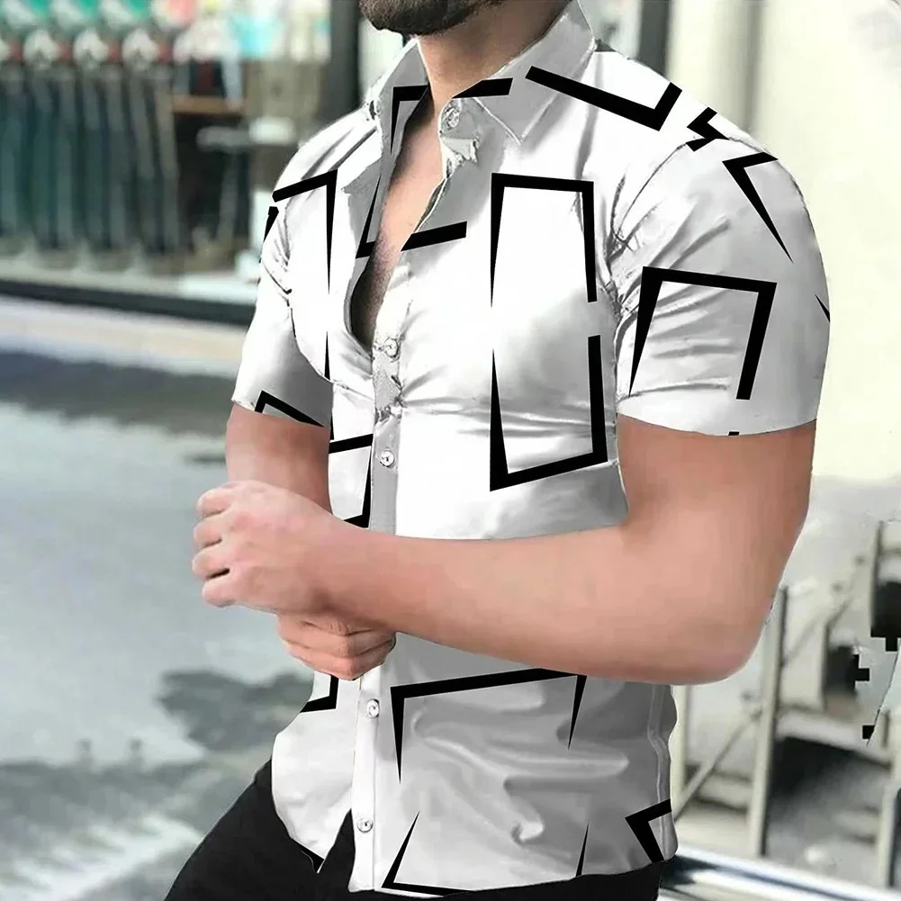 Men's Oversized Striped 3D Print Shirt Short Sleeve Spread Collar Button-Up Streetwear Hawaiian Shirt Summer Fashion
Men's Oversized Striped 3D Print Shirt Short Sleeve Spread Collar Button-Up Streetwear Hawaiian Shirt Summer Fashion