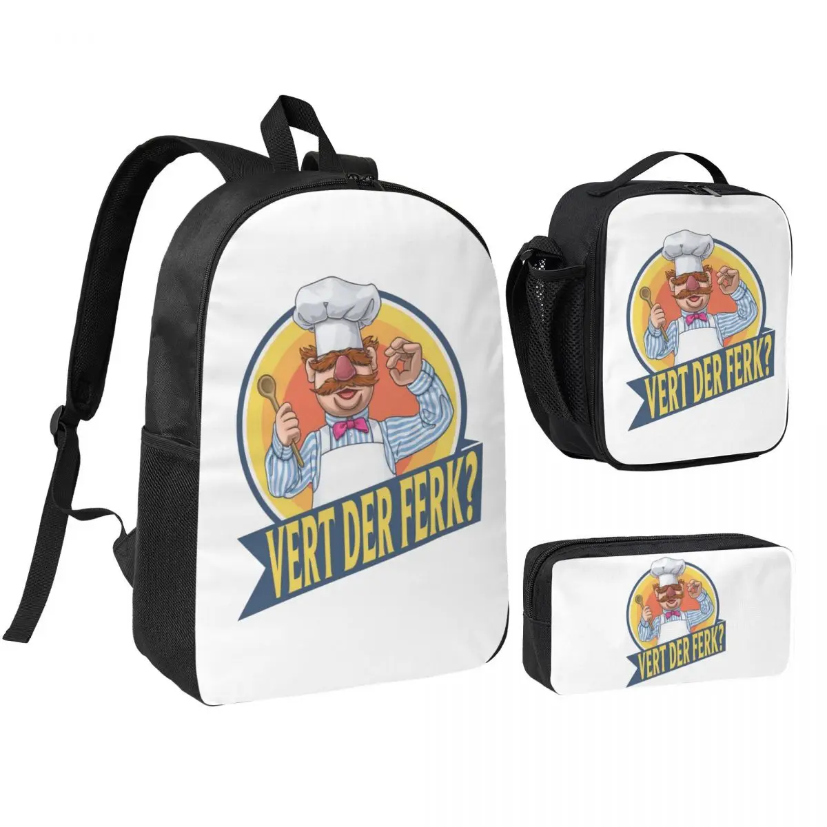 VERT DER FERK Backpack Student Boys Girls BookBag School Bag Shoulder Bags 3ps Insulated Lunch Bag Pencil Case
VERT DER FERK Backpack Student Boys Girls BookBag School Bag Shoulder Bags 3ps Insulated Lunch Bag Pencil Case