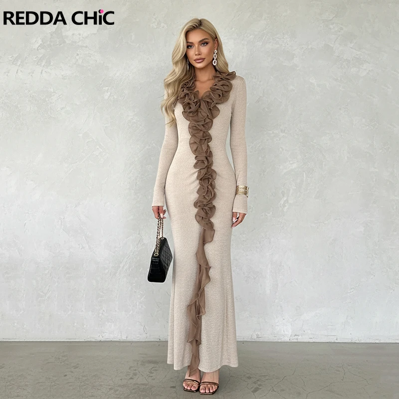 REDDACHiC вязаное платье с рюшами и длинными рукавами, женское эластичное платье цвета хаки в стиле ретро с разрезом и гофрировкой, облегающее длинное платье макси, элегантная осенняя мода
REDDACHiC вязаное платье с рюшами и длинными рукавами, женское эластичное платье цвета хаки в стиле ретро с разрезом и гофрировкой, облегающее длинное платье макси, элегантная осенняя мода