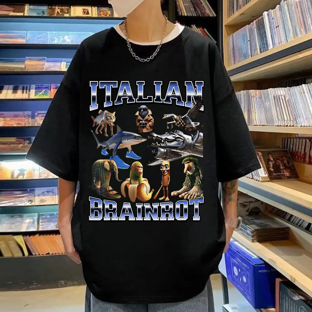 Italian Brainrot Funny Meme T-shirts Tralalero Tralala Bombardiro Crocodilo Brr Brr Patapim T Shirt Unisex Fashion Loose T-shirt
Italian Brainrot Funny Meme T-shirts Tralalero Tralala Bombardiro Crocodilo Brr Brr Patapim T Shirt Unisex Fashion Loose T-shirt