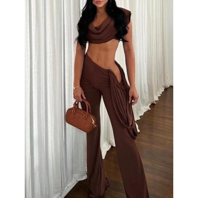 Women's Backless Set Exposing Waist And Back Summer Fashion Outfit Female Style No Brand Registered Trademark 2026 Spring
Women's Backless Set Exposing Waist And Back Summer Fashion Outfit Female Style No Brand Registered Trademark 2026 Spring