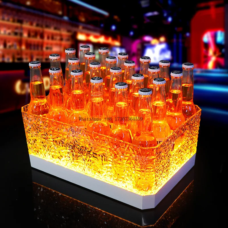 Bar 24 luminous ice buckets LED ice pattern beer PC plastic champagne nightclub KTV party creative ice
Bar 24 luminous ice buckets LED ice pattern beer PC plastic champagne nightclub KTV party creative ice