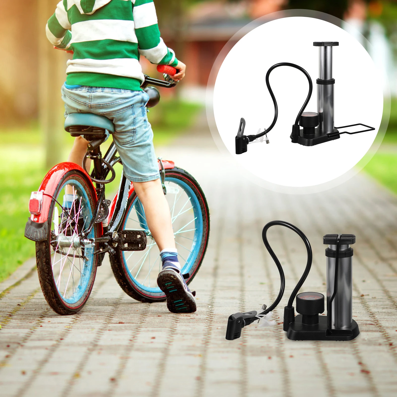 High Pressure Foot Pump Portable Tire Inflator for Car Bike Tires Multi Valve Adapter Durable Cylinder Floor Pump Suitable
High Pressure Foot Pump Portable Tire Inflator for Car Bike Tires Multi Valve Adapter Durable Cylinder Floor Pump Suitable