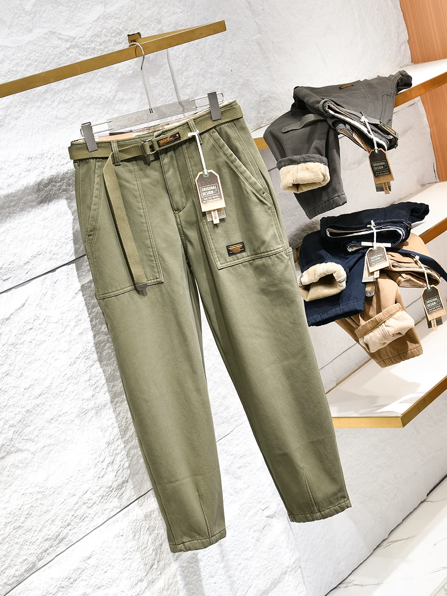 Retro American Fleece Lined Thickened Autumn Winter Men's Loose Tapered Straight Casual Warm Workwear Long Pants
Retro American Fleece Lined Thickened Autumn Winter Men's Loose Tapered Straight Casual Warm Workwear Long Pants