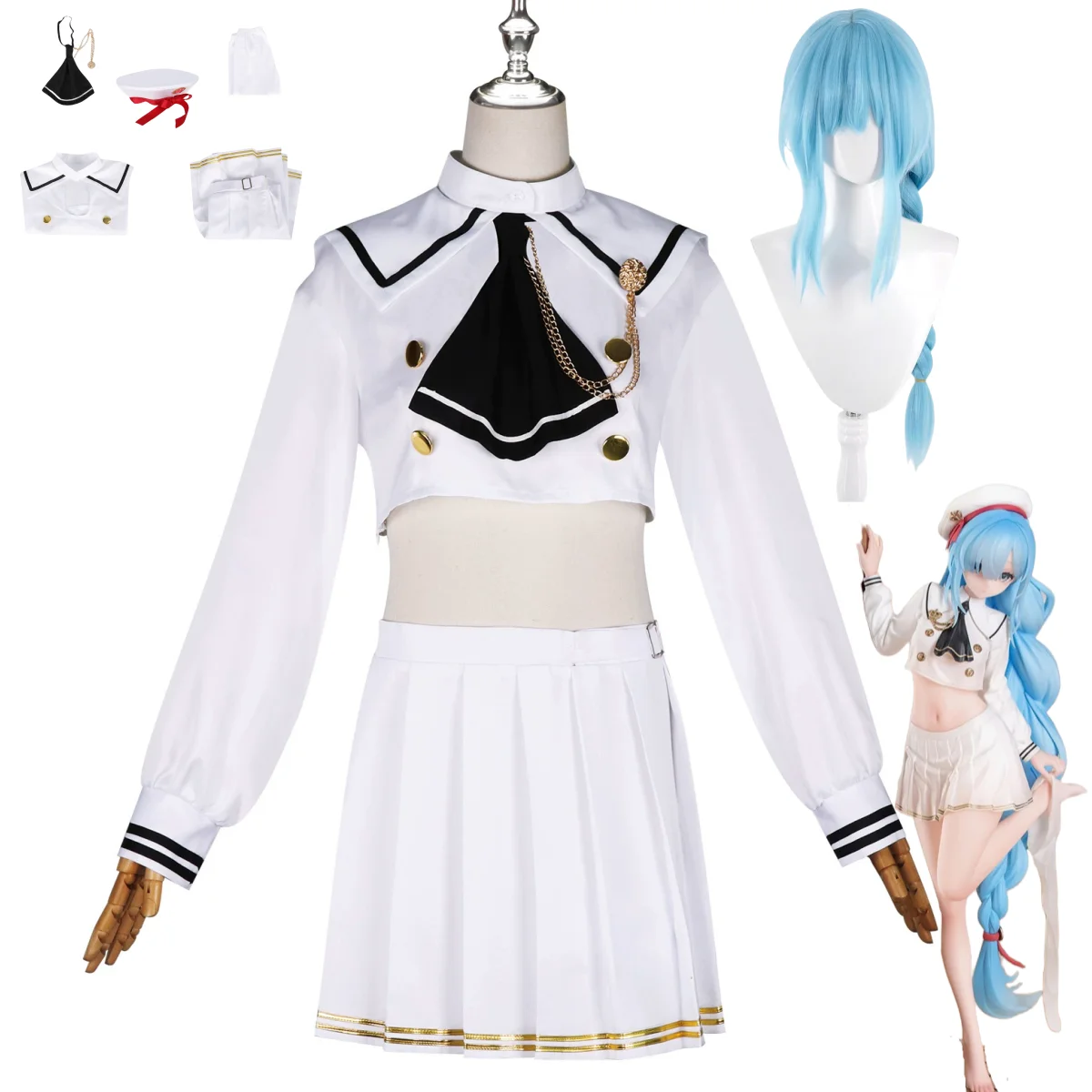Anime Game Azur Lane HMS Janus Cosplay Costume Japanese Cute White JK Uniform Skirt Wig Woman Sexy Kawaii Sailor Suit
Anime Game Azur Lane HMS Janus Cosplay Costume Japanese Cute White JK Uniform Skirt Wig Woman Sexy Kawaii Sailor Suit