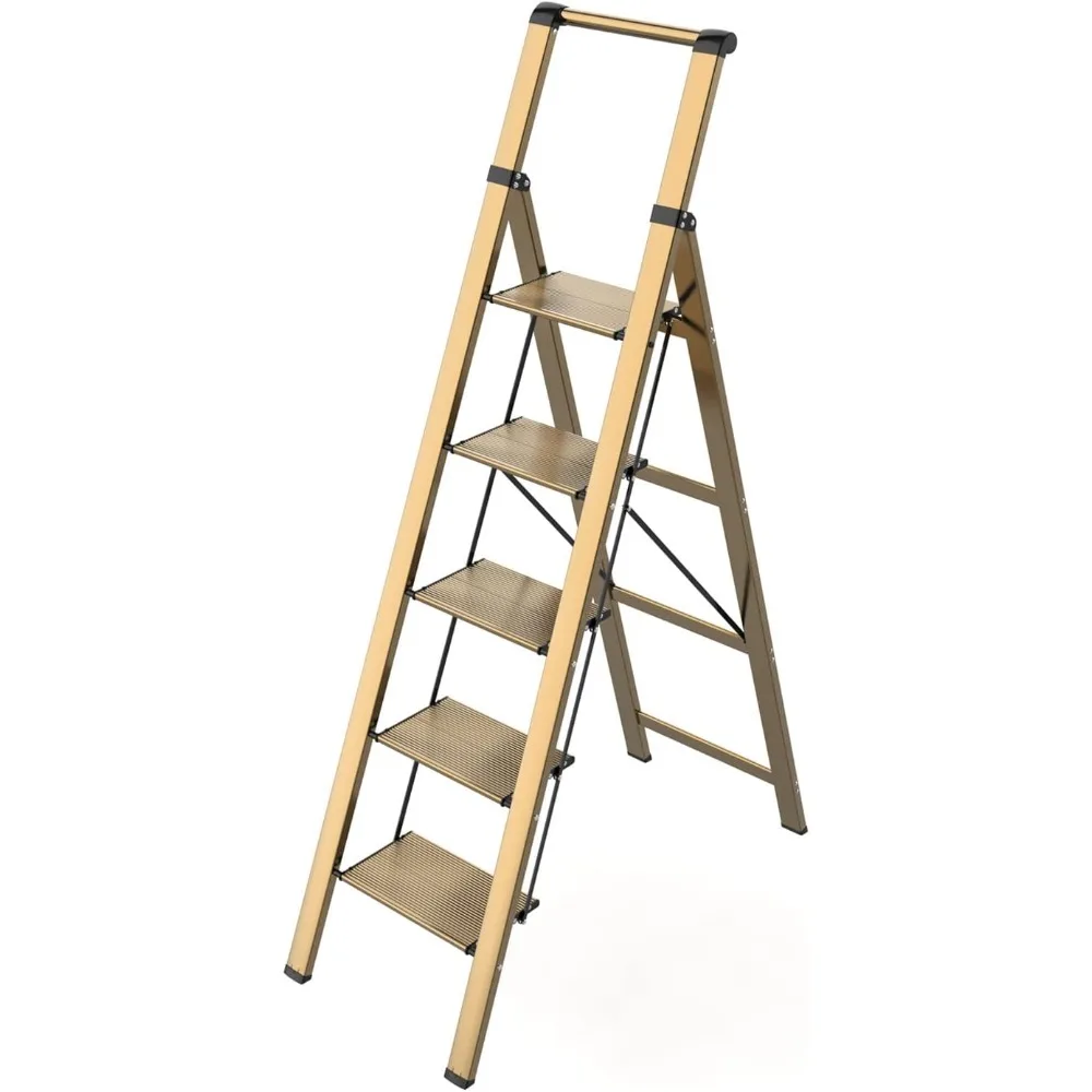 5 Step Ladder, Folding Step Stool,Lightweight Aluminum Foldable Ladder for 10 Foot High Ceiling with Anti-Slip Wide Sturdy Pedal
5 Step Ladder, Folding Step Stool,Lightweight Aluminum Foldable Ladder for 10 Foot High Ceiling with Anti-Slip Wide Sturdy Pedal