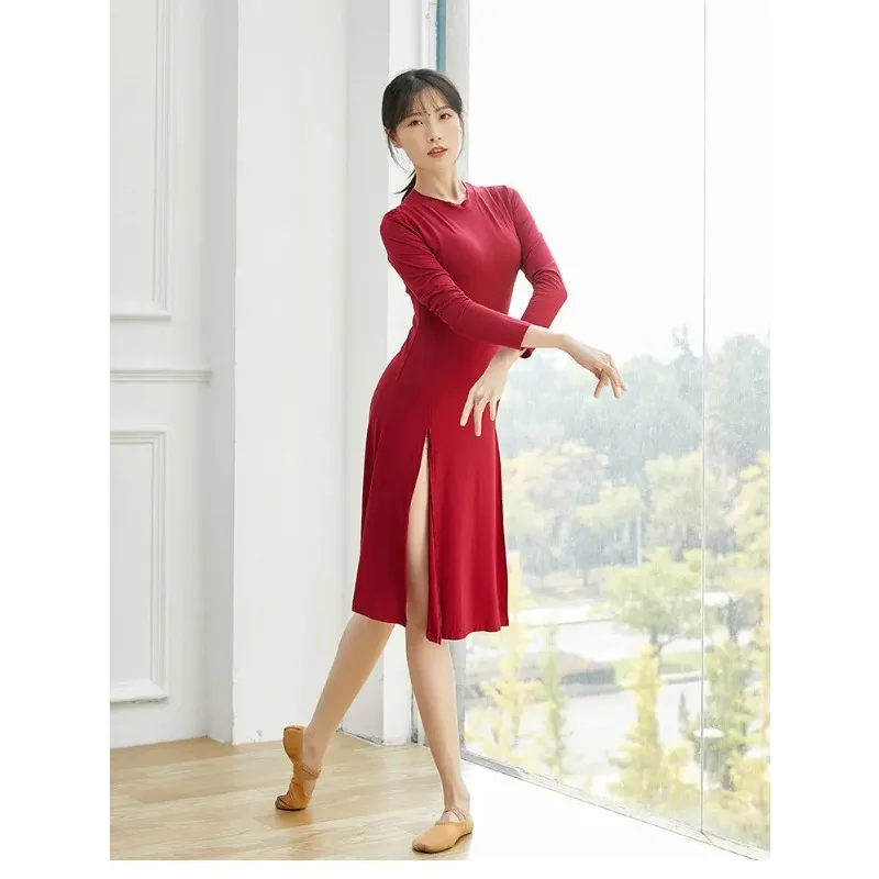 Sexy Hem Slit Design Dance Dress for Women Practice Latin Dance Wear Modal Waltz Modern Costumes Adult Training Clothes
Sexy Hem Slit Design Dance Dress for Women Practice Latin Dance Wear Modal Waltz Modern Costumes Adult Training Clothes
